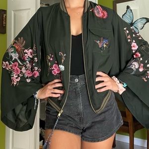 Desigual Embroidered Bomber Jacket